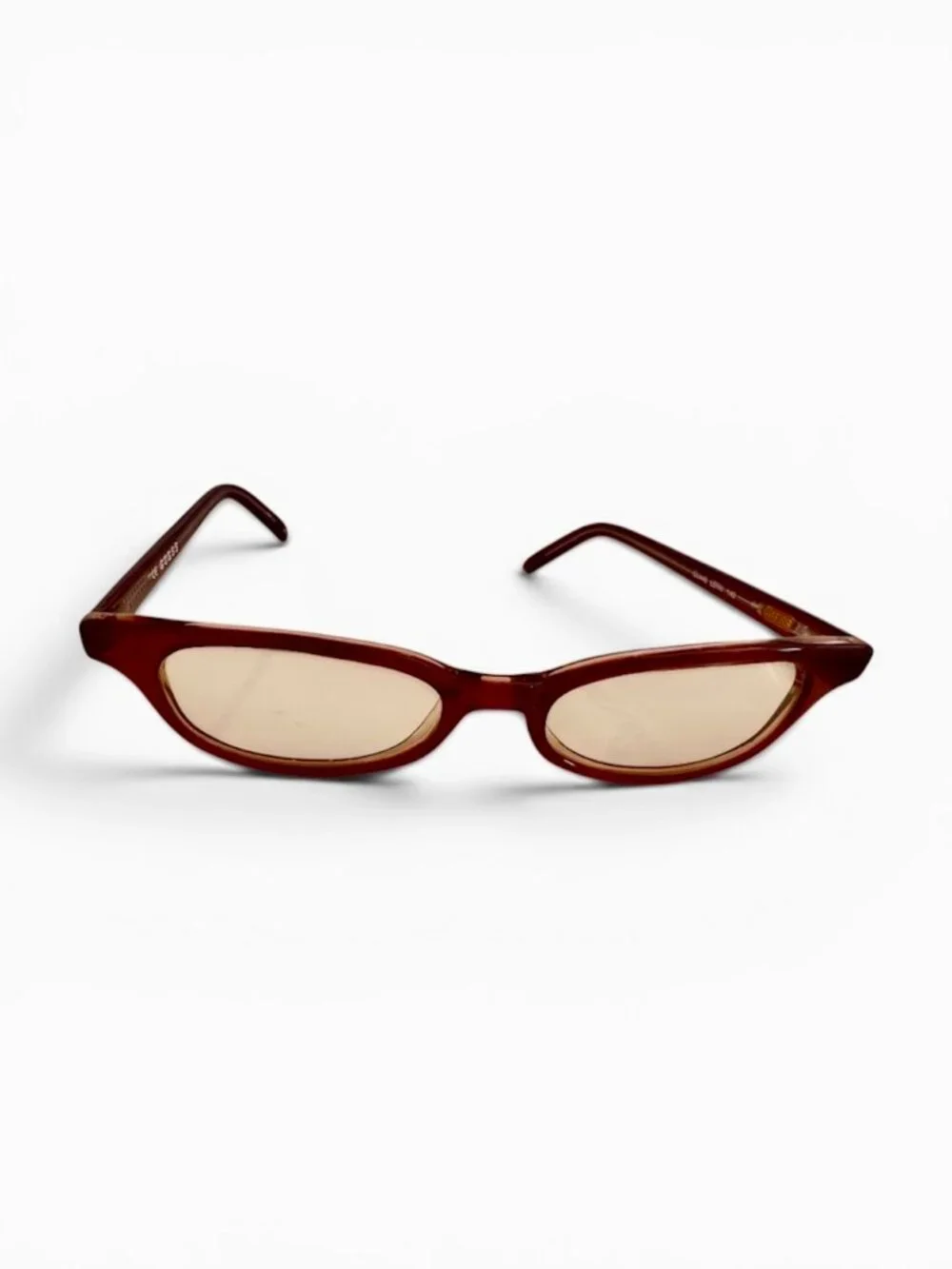 Vintage 90s/Y2K GUESS Glasses + Case - Brown
